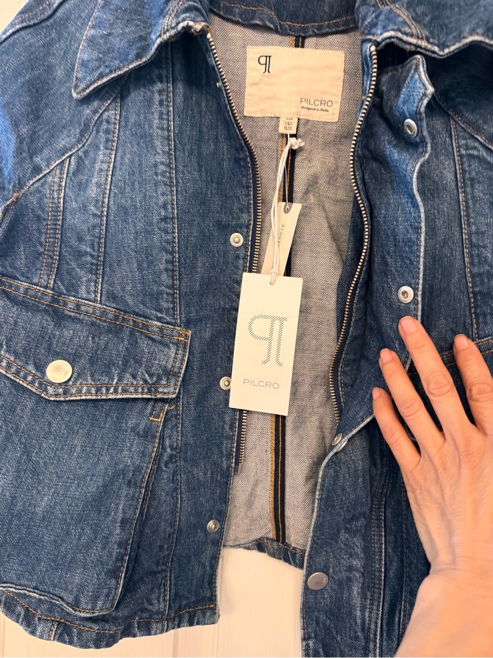 Pilcro Blue Denim Button-Front Jacket - Picture 4 of 5